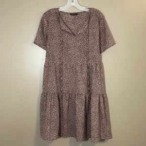 Pink Cheetah Print Mini Dress